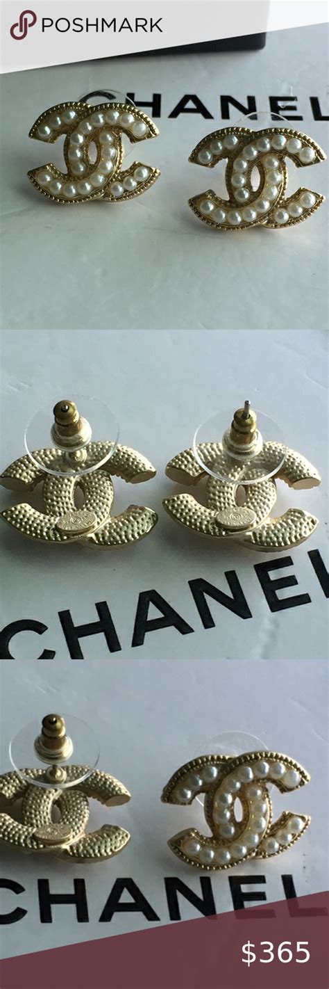 authentic chanel earrings stamp|Chanel earrings fashionphile.